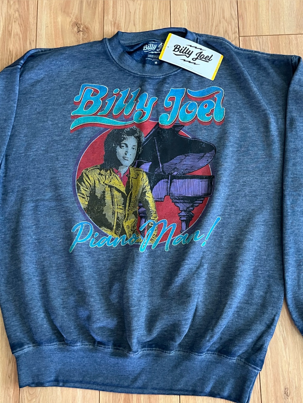 NWT Billy Joel Graphic Crewneck Sweatshirt - Men's Navy Blue SZ M